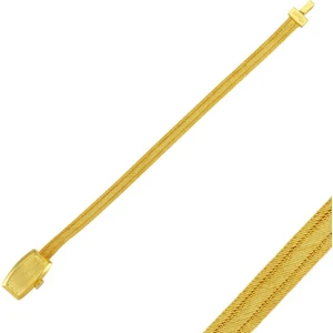 Mia Vento Klasik Düz Toka Altın Kaplama 3 Sıra Gümüş Trabzon Hasırı Bileklik