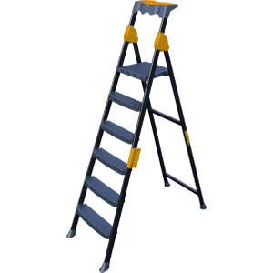 Mensa Plus 5+1 Basamaklı Metal Siyah Merdiven