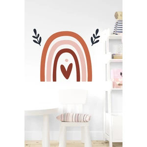 Çift Dallı ve Kalpli Gökkuşağı Çocuk Bebek Odası Duvar Sticker