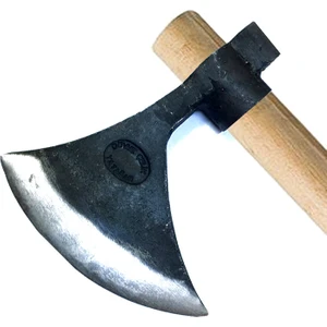 Keserli Saplı Büyük Ay Balta 90 cm - Dövme Çelikten