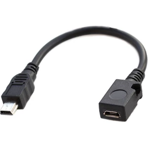 Yk Desing 5 Pin Mini USB Erkek To Mikro USB Dişi Kablo 10 cm