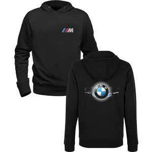 Alfa Tshirt Bmw Baskılı Siyah Ön Arka Baskılı Sweatshirt