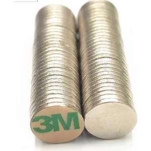 Yapışkanlı Neodyum Mıknatıs D10X1MM Çap - 50 adet - Güçlü Neodyum Mıknatıs Magnet