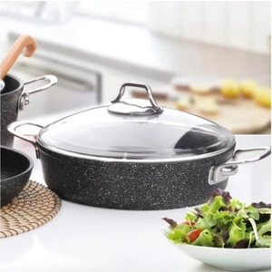 Blackline 24 cm Döküm Gövde Granit Tencere Pilav Tenceresi