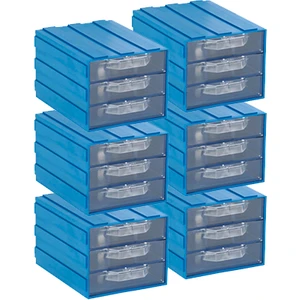 Sembol Plastik  302-3 Plastik Çekmeceli Kutu 94X127X24 mm (18 Çekmece)