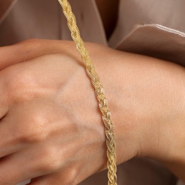 Sembol Gold Altın Bileklik 14 Ayar Viyana Sarma 5mm Fiyatı - Main Image