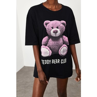 Xhan Siyah Teddy Bear Bask l Sala T Shirt 2KXK1 45433 02 Fiyat