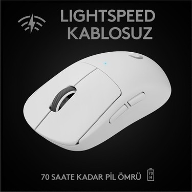 Logitech G PRO X SUPERLIGHT ホワイト Logitech G PRO X SUPERLIGHT Kablosuz LIGHTSPEED Oyuncu Mouse