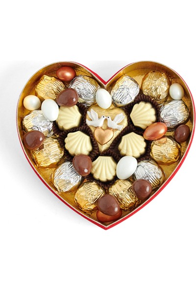 Sıroğlu Çikolata Lovebirds Hediyelik Çikolata Kalp Kutu