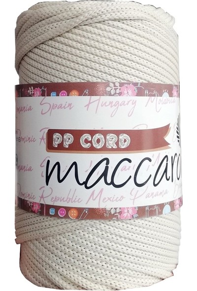 Maccaroni Pp ( Polyester) Cord Makrome Hobi Ipi - 500 gr - 5 mm - 115 M
