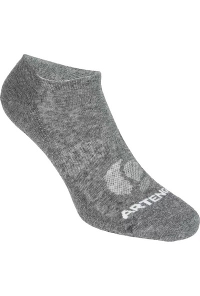 Artengo RS160 Kısa Konçlu Spor Çorap Siyah-Gri 3 Çift