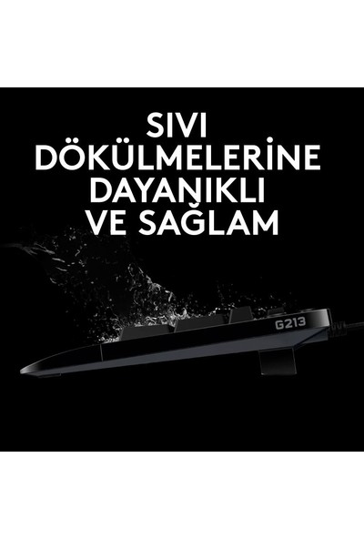 Logitech G G213 Prodigy RGB Türkçe Oyuncu Klavyesi - Siyah