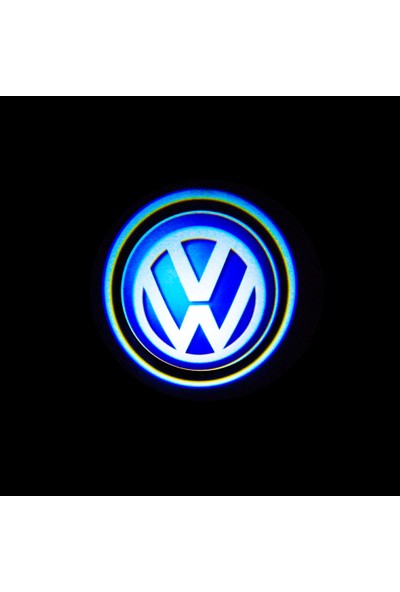 Waxen Volkswagen Araçlar Için Kapı Altı Pilli LED Logo Hd Lens Karanlık ve Mesafe Sensörlü LED Işıklı Lamba
