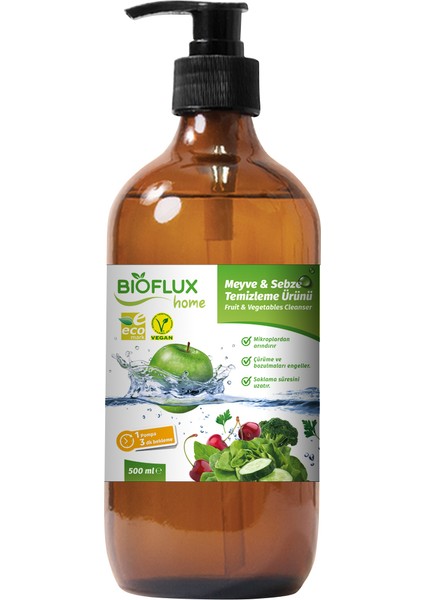 Bioflux Home Meyve Sebze Yıkama Temizleme Ürünü-500 ml