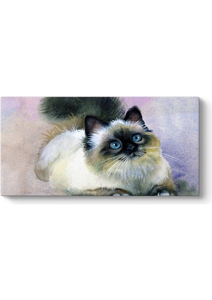 Sulu Boya Kedi Tablosu