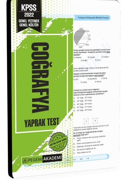 2022 KPSS Genel Yetenek Genel Kültür Coğrafya Yaprak Test