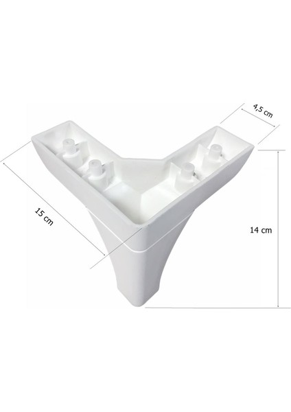 Bella Lükens Ayak Mobilya Koltuk Çekyat Ayağı 14 cm Beyaz fiyatları