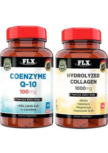 Coenzyme Q10 60 Tablet & Flx Collagen Magnezyum 60 Tablet