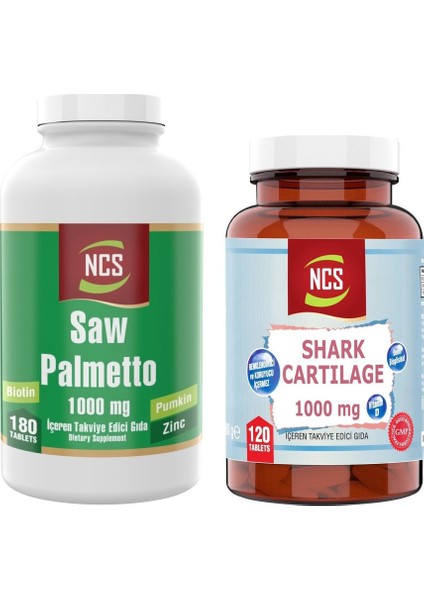 Saw Palmetto 180 Tablet & Ncs Shark Cartilage 120 Tablet