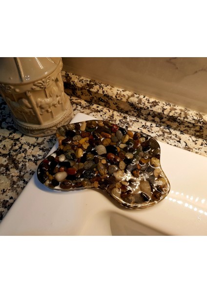 Büyük Boy Dekoratif Doğal Taşlı Epoksi Katı Kalıp Sabunluk fiyatları