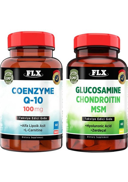 Coenzyme Q10 60 Tablet & Flx Glucosamine Zerdeçal 60 Tablet