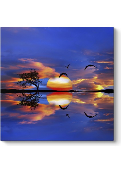 Mavi Gün Batımı Tablosu