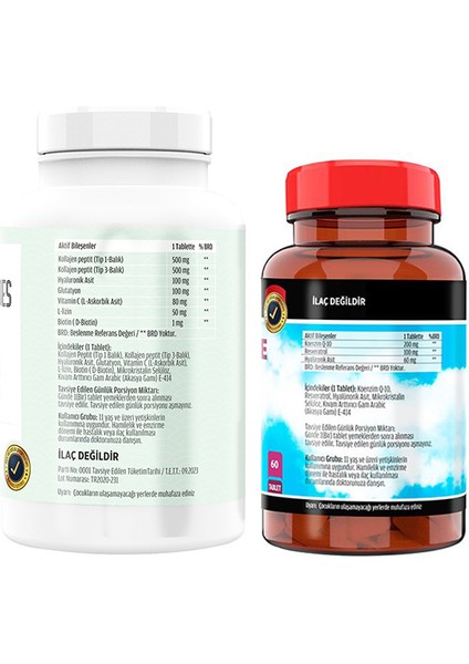 Kollajen Tip 1-3 90 Tablet & Flx Coenzyme Q-10 200 Mg 60 Tablet