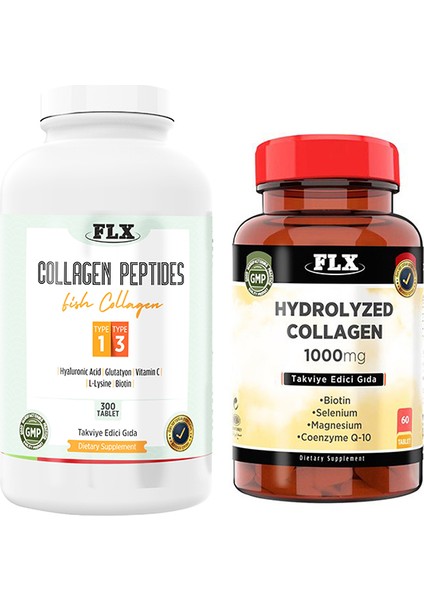 Kollajen Tip 1-3 300 Tablet & Flx Collagen Q10 60 Tablet