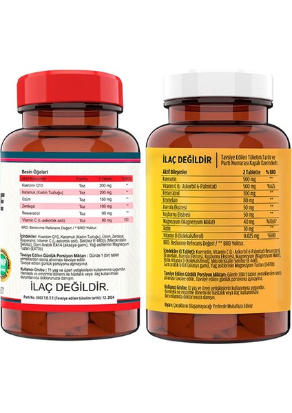 Nevfix Coenzyme Q10 120 Tablet & Flx Kuersetin Ester C 60 Tablet