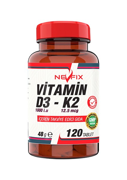 Vitamin D3-K2 120 Tablet & Flx Kuersetin Ester C 60 Tablet