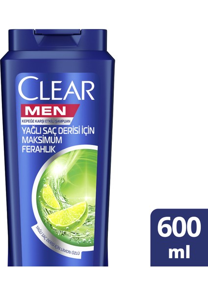 Men Yağlı Saç Derisi İçin Maksimum Ferahlık Şampuan 600 ml