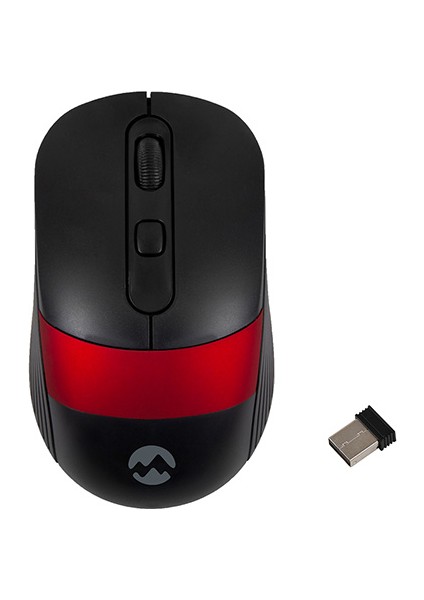 SM-18 Usb Siyah/Kırmızı 2.4Ghz Optik Kablosuz Mouse