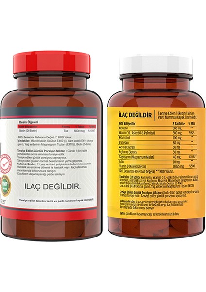 BIOTIN120 Tablet & Flx Kuersetin Ester C 60 Tablet