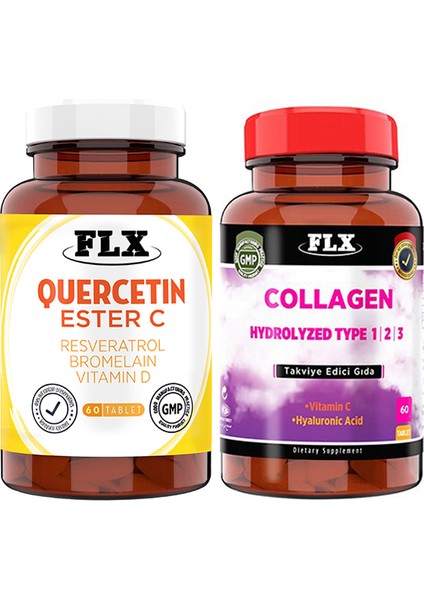 Kuersetin Ester C 60 Tablet & Kollajen Tip-1-2-3 60 Tablet