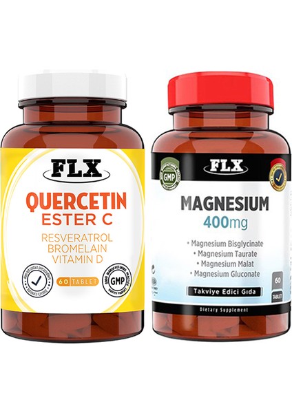 Kuersetin Ester C 60 Tablet & Flx Magnezyum Malat 60 Tablet