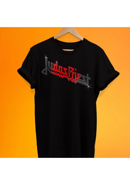 Judas Priest Baskılı %100 Pamuk Oversize T-Shirt Büyük Beden Tişört