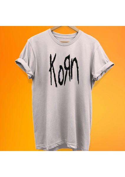 Korn Baskılı %100 Pamuk Oversize T-Shirt Büyük Beden Tişört