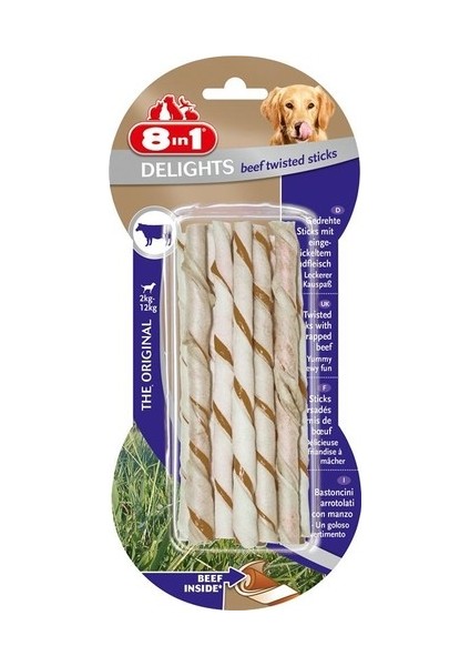 Delights Bones Biftekli Twisted Sticks 55 gr