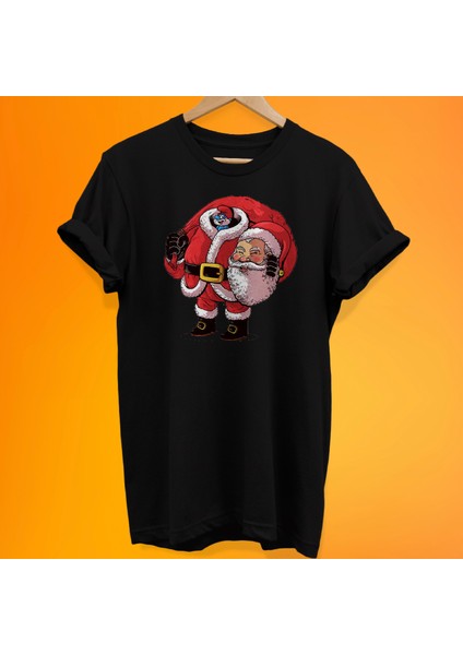 Şirin Baba Baskılı %100 Pamuk Oversize T-Shirt Büyük Beden Tişört