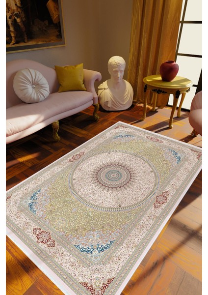 Salon Halısı Eskitme Gri Kaydırmaz Kesme Yıkanabilir Ince Halı