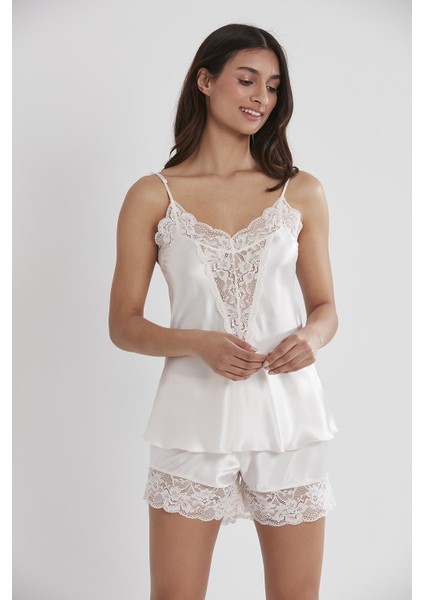 Saten Dantelli Şort & Kombi Takım - 430 fiyatları