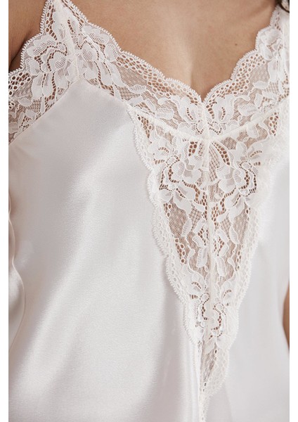 Saten Dantelli Şort & Kombi Takım - 430 modelleri