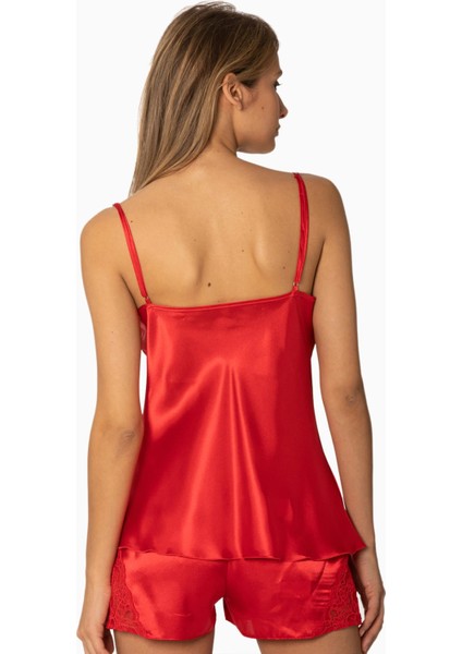 Saten Dantelli Şort & Kombi Takım - 425 modelleri