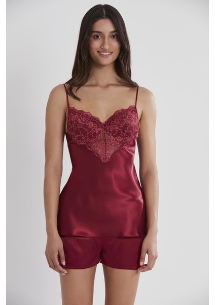 Saten Dantelli Şort & Kombi Takım - 425 fiyatları