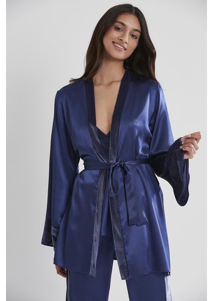 Kadife Saten 3'lü Pijama Takım - 2040