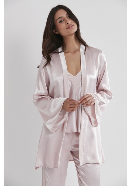 Kadife Saten 3'lü Pijama Takım - 2040 modelleri