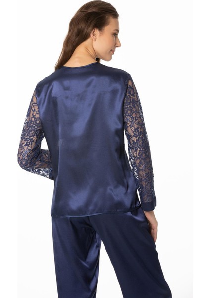 Saten Dantelli Pijama Takımı - 1121