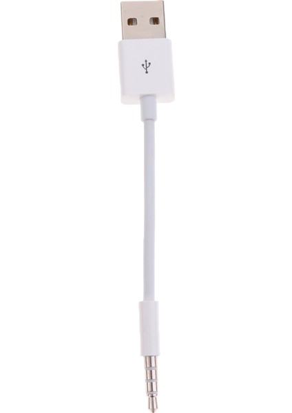 Beyaz Aux Ses Için USB 2.0 Erkek Adaptörü Kablosu 3.5Mm Şarj Kablosu Ipod Için (Yurt Dışından)