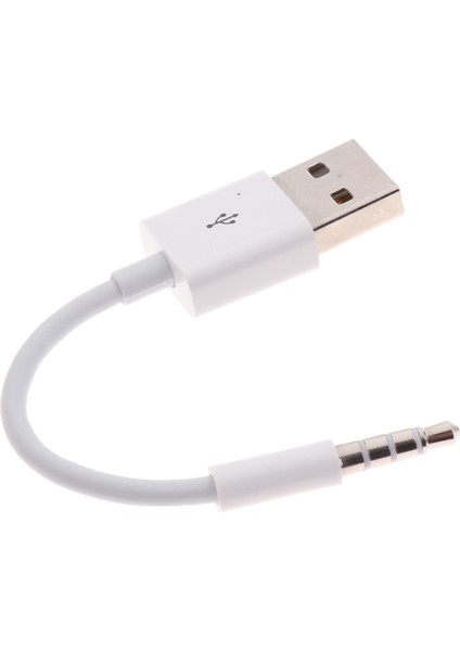 Beyaz Aux Ses Için USB 2.0 Erkek Adaptörü Kablosu 3.5Mm Şarj Kablosu Ipod Için (Yurt Dışından)