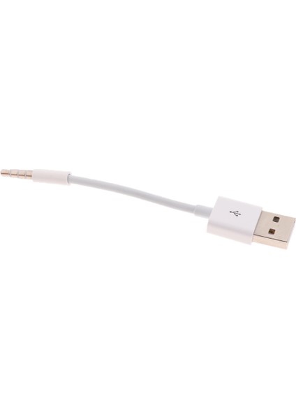 Beyaz Aux Ses Için USB 2.0 Erkek Adaptörü Kablosu 3.5Mm Şarj Kablosu Ipod Için (Yurt Dışından)